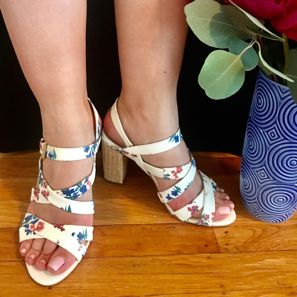 White leather sandals
